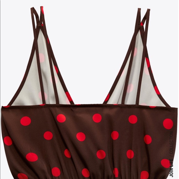 Zara Dresses & Skirts - Zara Polka Dot Dress Black Red